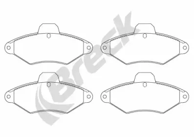 21631 00 701 10 BRECK Комплект тормозных колодок, дисковый тормоз 21631 00 701 10 BRECK Комплект тормозных колодок, дисковый тормоз